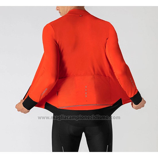 2019 Abbigliamento Ciclismo La Passione Rosso Nero Manica Lunga e Salopette